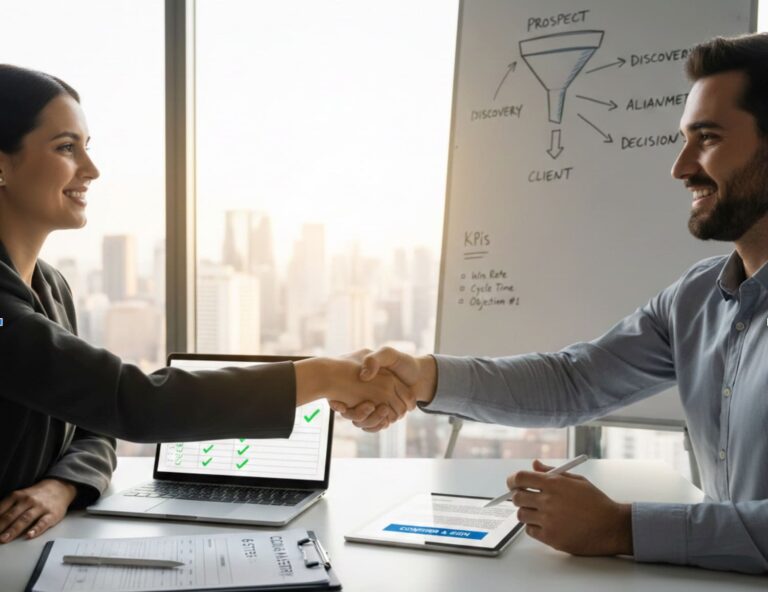 Conclusion de vente entre 2 personnes